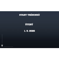 Tréninky startují 1. 9. 2026