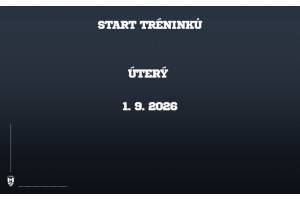 Tréninky startují 1. 9. 2026