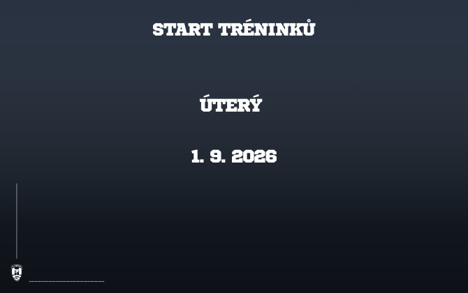 Tréninky startují 1. 9. 2026